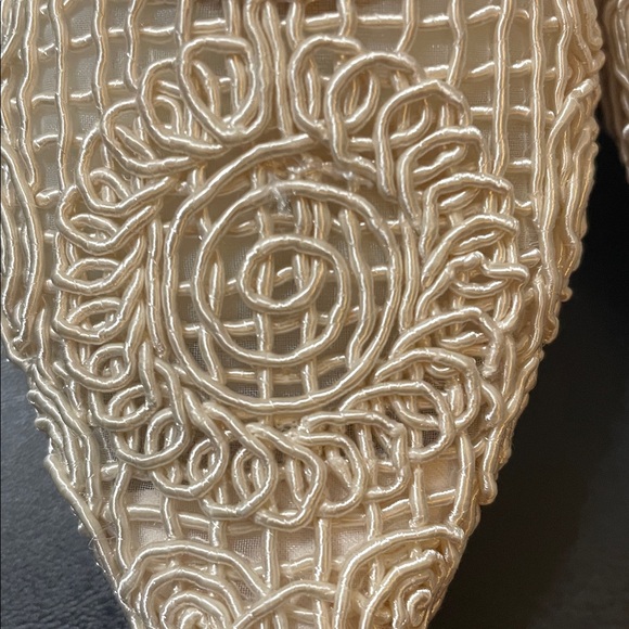 a new day Vienna Cream Lace Pointed Toe Slingback Flats NEW w TAGS no box Sz.7 - Picture 8 of 9